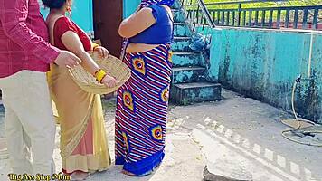 INDIAN OUTDOOR THREESOME FUCK WITH HOT TEENS AND CHUBBY BBW PUSSY POUNDING DOGGYSTYLE!