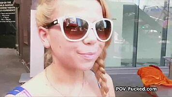 blonde teen spinner cocks on vacation