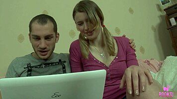 sage h endures knee pain kneeling to worship suck huge cock before hard pounding