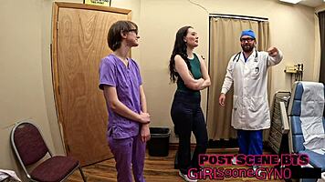 luci starr spreads for first intense gyno exam