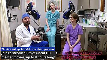 luci starr spreads for first intense gyno exam