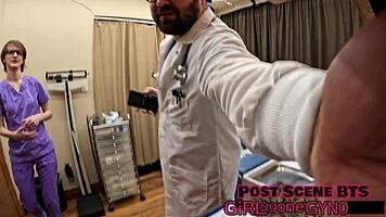 luci starr spreads for first intense gyno exam