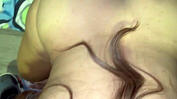Huge ass teen catches guy jerking to her pics and deepthroats cum down throat