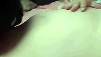 that super skinny black schoolgirl slurps on older dude's thick cock like crazy