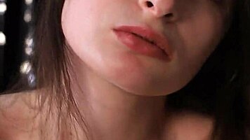 young brunette bares natural tits ass and pussy in steamy nude photoshoot