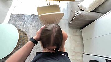 fucked slender athletic fitness girlfriend post-gym then drenched her sexy body in hot cum