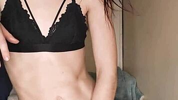 pretty petite slut rides huge dildo to juicy squirting moans