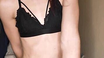 pretty petite slut rides huge dildo to juicy squirting moans