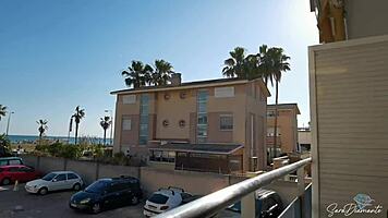 italian sara diamante slurps public cock then rough doggy