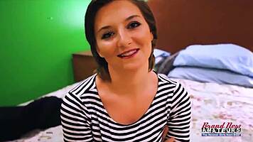 petite brunette kylie devours rimjob then gulps every cum drop