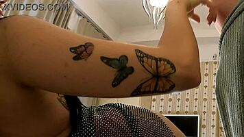 busty big ass brunette raver gives bored festival handjob no cum