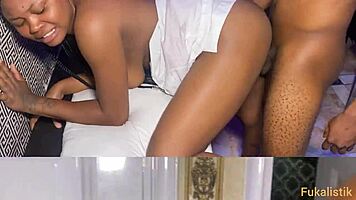 stepmom watches hot babe take massive bbc doggystyle while moaning loud