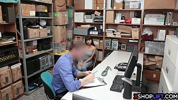 latina shoplifter 18+ caught stealing gets big cock punishment in store 😈🍑👅