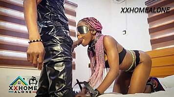 Bound petite teen slut trained hard in black leather bdsm session