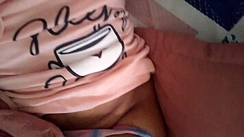 Horny latina teen wakes dripping wet fingering pussy