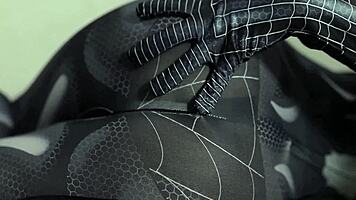 SEXY INDO SPIDERMAN COSPLAY TURNS INTO BOTTLE MASTURBATION ORGY