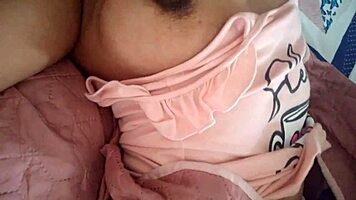 Horny latina teen wakes dripping wet fingering pussy