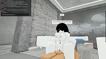 virgin big tits slut bends for monster cock creampie while masturbating!