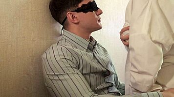 bold horny couple devours boobs and licks wet pussy close-up