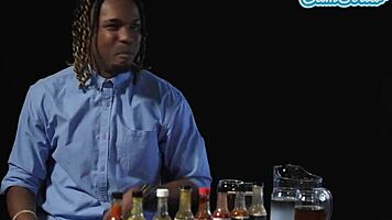 petite milf pours HOT SAUCE on shaved PUSSY LIPS for BBC challenge