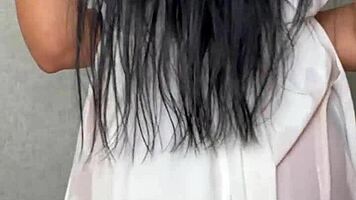 oiled slutty big tits bounce in titfuck ending with messy cumshot explosion