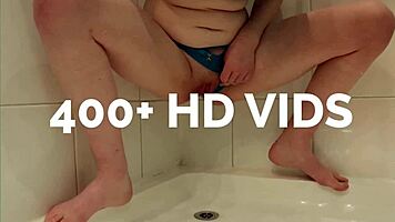Blonde pounds brunette pussy wildly now