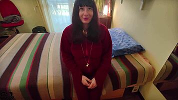 pregnant babe picked up woods by kinky instructor pov