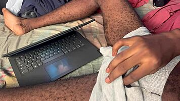 watching girlfriend's hot homemade video while fucking tight pussy toy