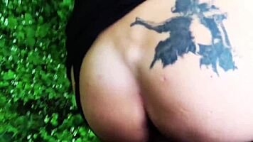 Rough Outdoor FUCK with Hot Blonde German Milf Bent Over!
