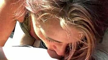 street hooker gives bbbj and swallows cum load right in the car