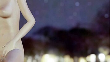 Mischievous babe risks public toy play dare