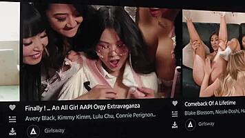 babysitter rubs her pussy in boss bed then gets fucked doggystyle by him