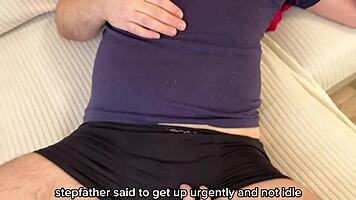 Double creampie fills her pussy and tits while stepdad shops