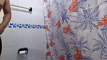 Caught step-cousin showering she begs deepthroat facial cum pov latina redhead