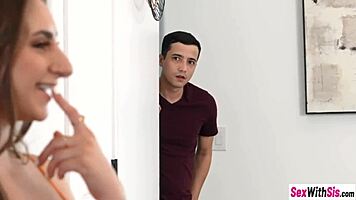 bold blindfolded taste game turns into hardcore threesome pounding for penelope kay and selina imai