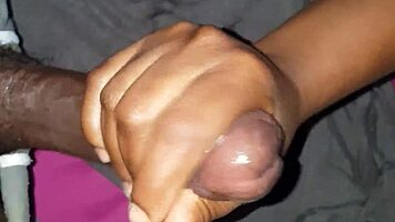 closeup ebony big cock jerkoff cumshot moaning s4 e9