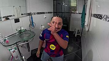 WHAT'S THIS MIDGET LATINA DOING IN THE SUITE? Jordana Xavier parties hard with shaved pussy bath fun!