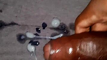 closeup ebony big cock jerkoff cumshot moaning s4 e9