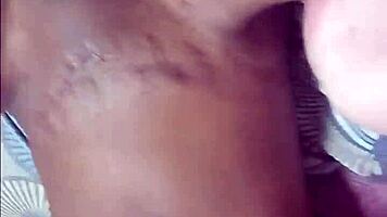 white dude sensually teases ebony babe's juicy black pussy 😘🍫