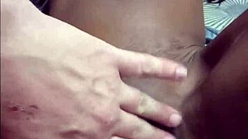 white dude sensually teases ebony babe's juicy black pussy 😘🍫