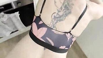 STEP MOMMY NEEDS HUGE COCK! Blonde big tits milf ripped lingerie bent over kitchen counter fucked hard!