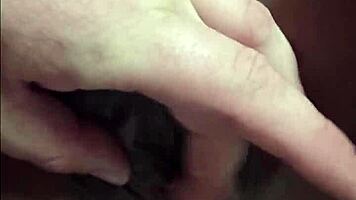 white dude sensually teases ebony babe's juicy black pussy 😘🍫