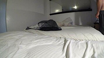 skinny maisy chokes on cock during intense massage blowjob session