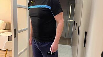 real cheating thrill: pounding petite wife's silly friend doggystyle in kitchen while she's nearby, creampie finish