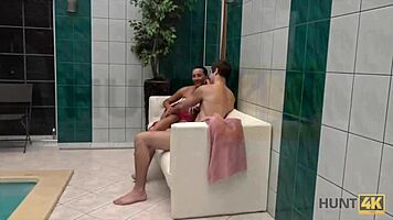 guy pays cash to fuck european brunette girlfriend pov hidden pickup reality