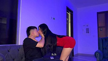 damn hermosa colombiana wanted club but boyfriend stopped for face cumshot milking