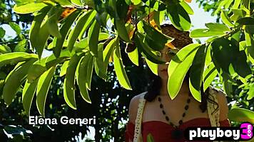 sexy hippie teen elena generi strips small tits and big ass naked