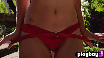 sexy hippie teen elena generi strips small tits and big ass naked