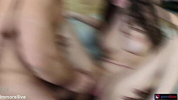 Stunning Anna Bella's first BBC double vaginal in tiny bikini!