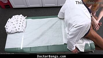Hey, that pervert doctor stuffs his teen patient's tight hole!